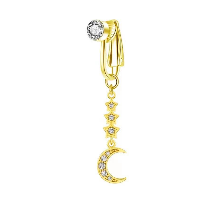 

Fashion Clip on Belly Button Ring Butterfly Copper Piercing Jewelry Fake Belly Piercing Umbilical Navel No-drill Body Jewelry Navel & Bell Button Rings&Body