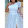 Spring Summer New Women's Plus Size Loose Flare Mesh Dress, Casual Commute European American Style Dress