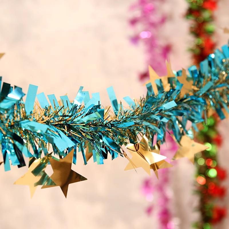 Shiny Ribbon Pull Flower Tinsel for New Year, Wedding, Birthday, and Indoor Festival Decoration