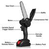 21V 1200W 6 Inch Mini Electric Saw Chainsaw Garden Tree Logging Saw Woodworking Tools Wood Cutters for Makiita 18V Battery