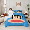 Paul Frank Julius Monkey Face Blue 3 Piece Bedding Set, Cartoon Lips Duvet Cover Set for Kids Boys Girls Bedroom Decor Gift