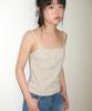 RONRON Heart Button Golgi Sleeveless Oatmeal Flower