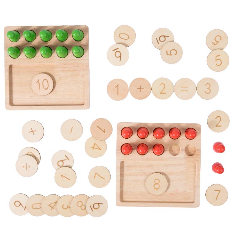 

Montessori Math Board: Ten-Grid Array for Addition, Subtraction, Multiplication & Division - Educational Toy for Children