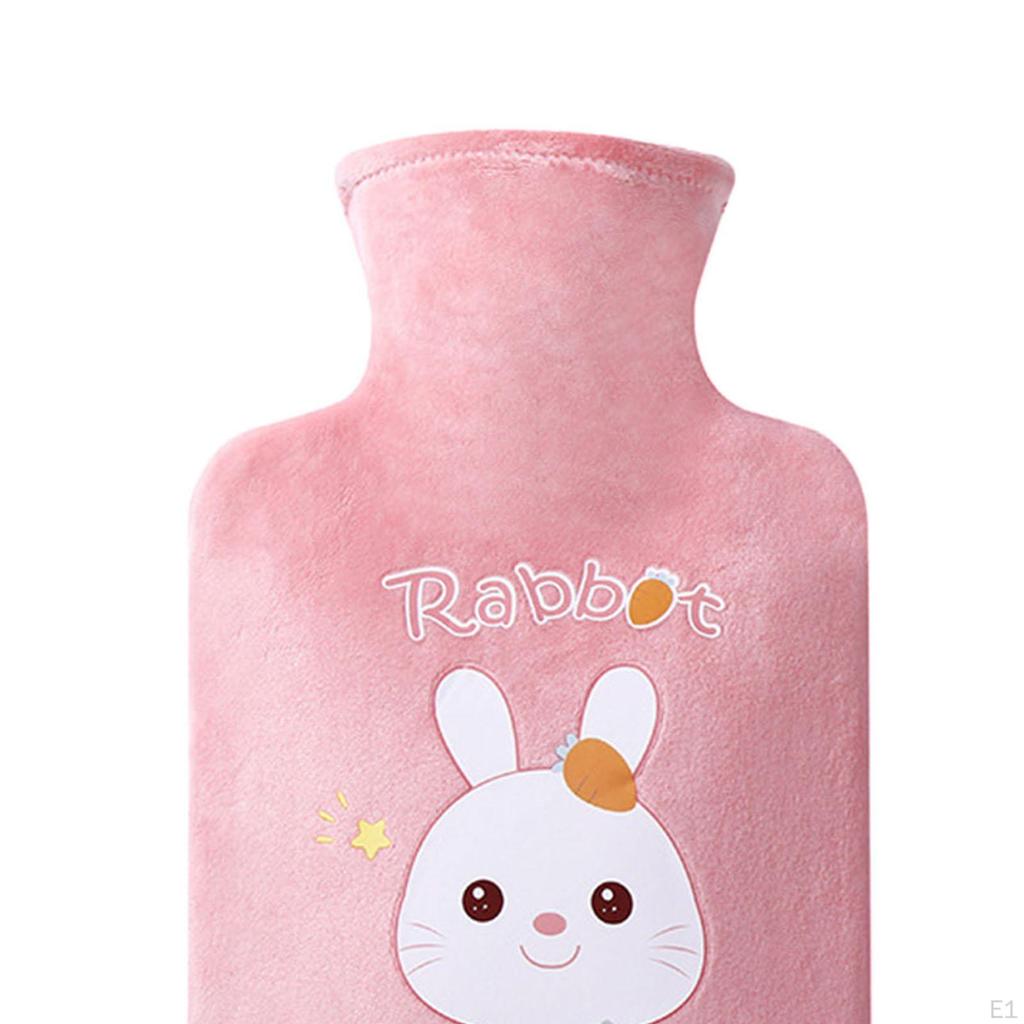 Cartoon Plush Water Bottle Bag, Leakproof Compress Filling Thickened Gift PVC Soft Bed