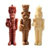 Side Slit Candle Making Form for Holiday Figure Projects, Flexible Standing Soldier Shape for DIY Winter Use and Display