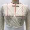 2025 Summer Autumn Women's Sheer Mesh Wedding Dress, Sexy V-Neck Long Sleeve Gown With High Slit, White See-Through Bridal Dress For Formal Events