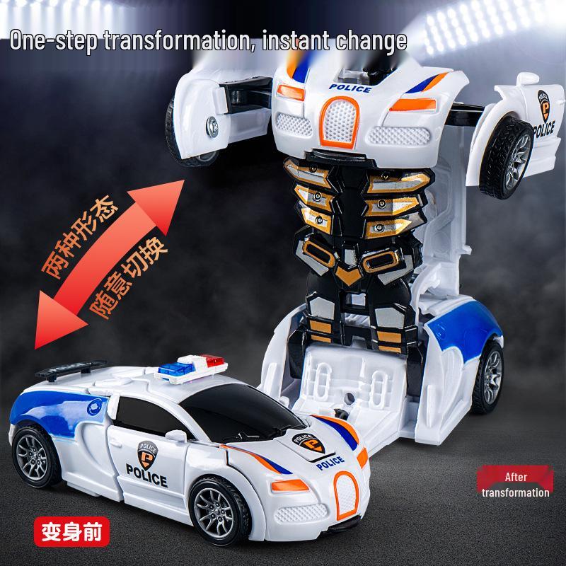 Inertia Collision Robot Car: Transforming Toy for Kids Aged 7-10