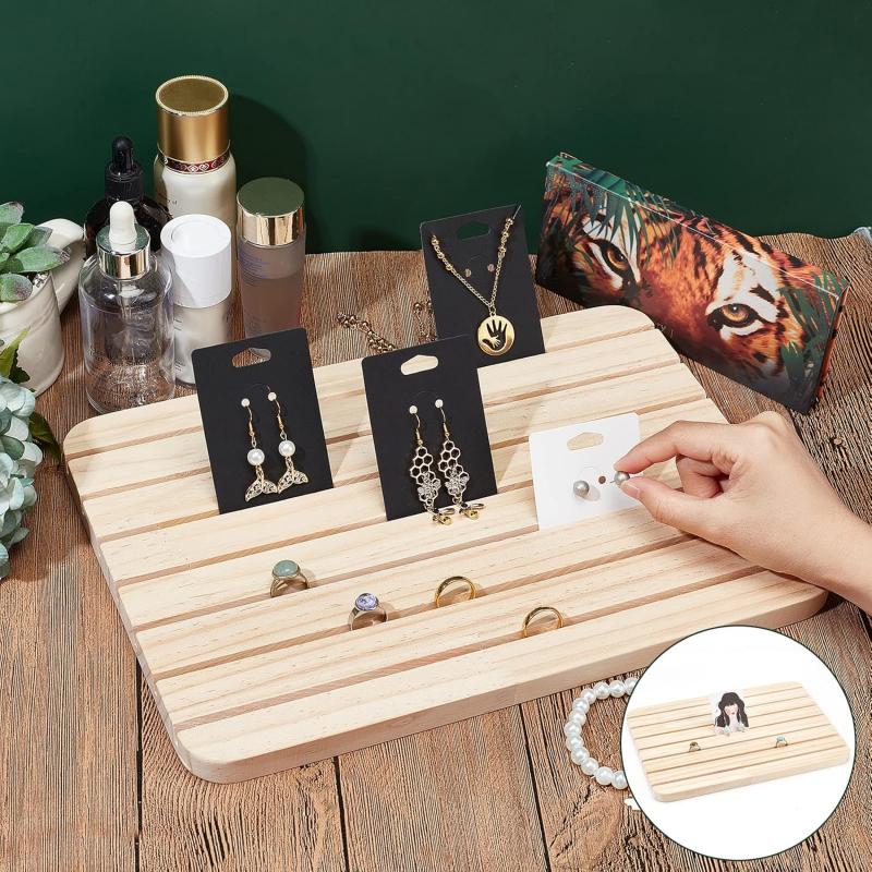 Wood Earring Display Stands,Jewelry Earring Display Holder Wood Earring Card Holder