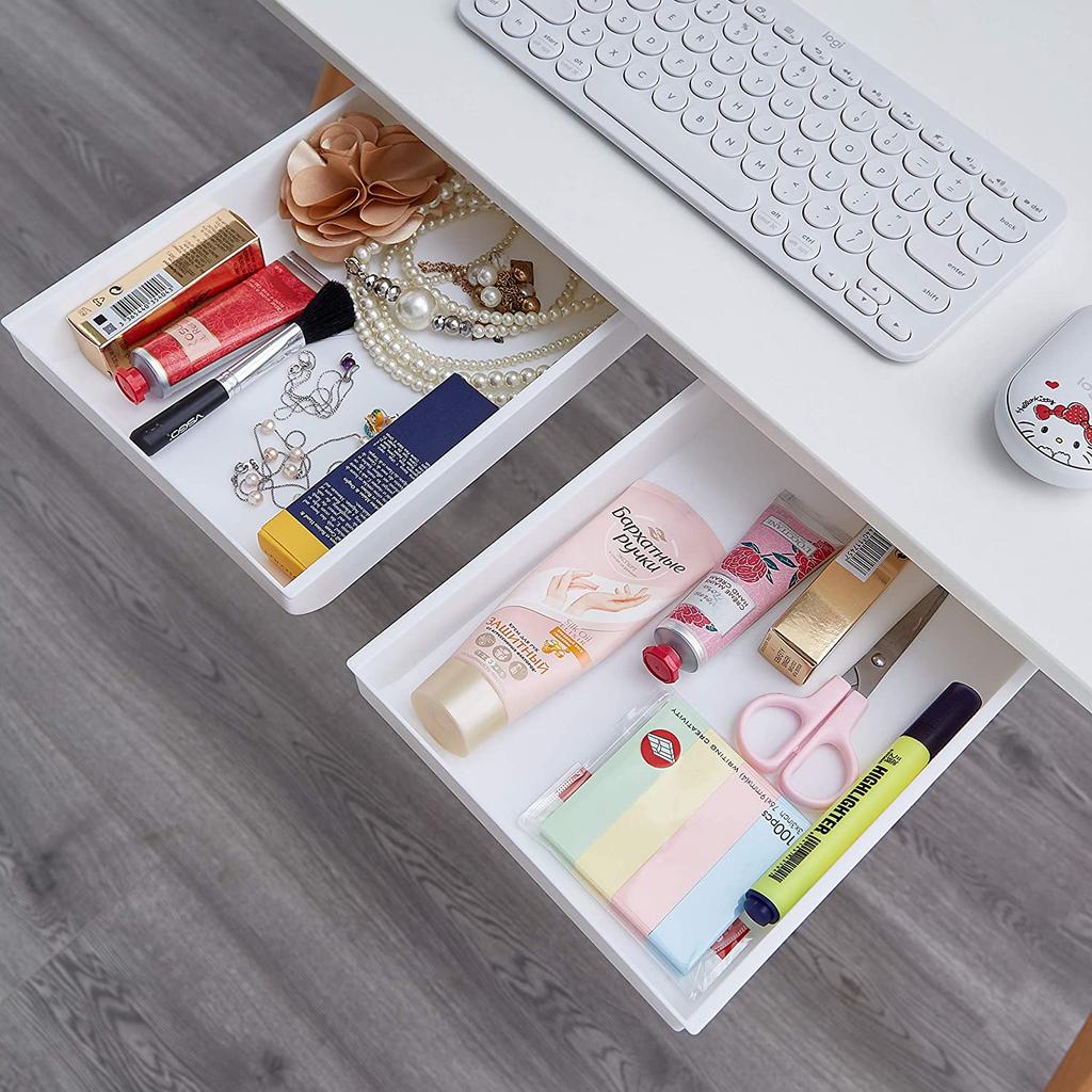 Self-Adhesive Hidden Storage Box Under the Table Organizer Under Desk Drawer Box Stationery Storage Back To School Supplies