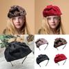 Textured Bowknot Fascinator Dark Hairpiece for Costume Parties Studded with Bowknot Headband for Wedding
