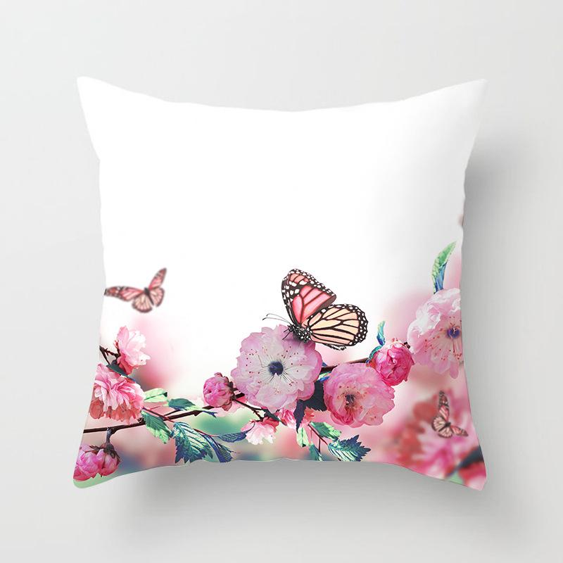 New Butterfly Flower Series Pillowcase Home Sofa Decoration Pillow Cushion Cover Wedding