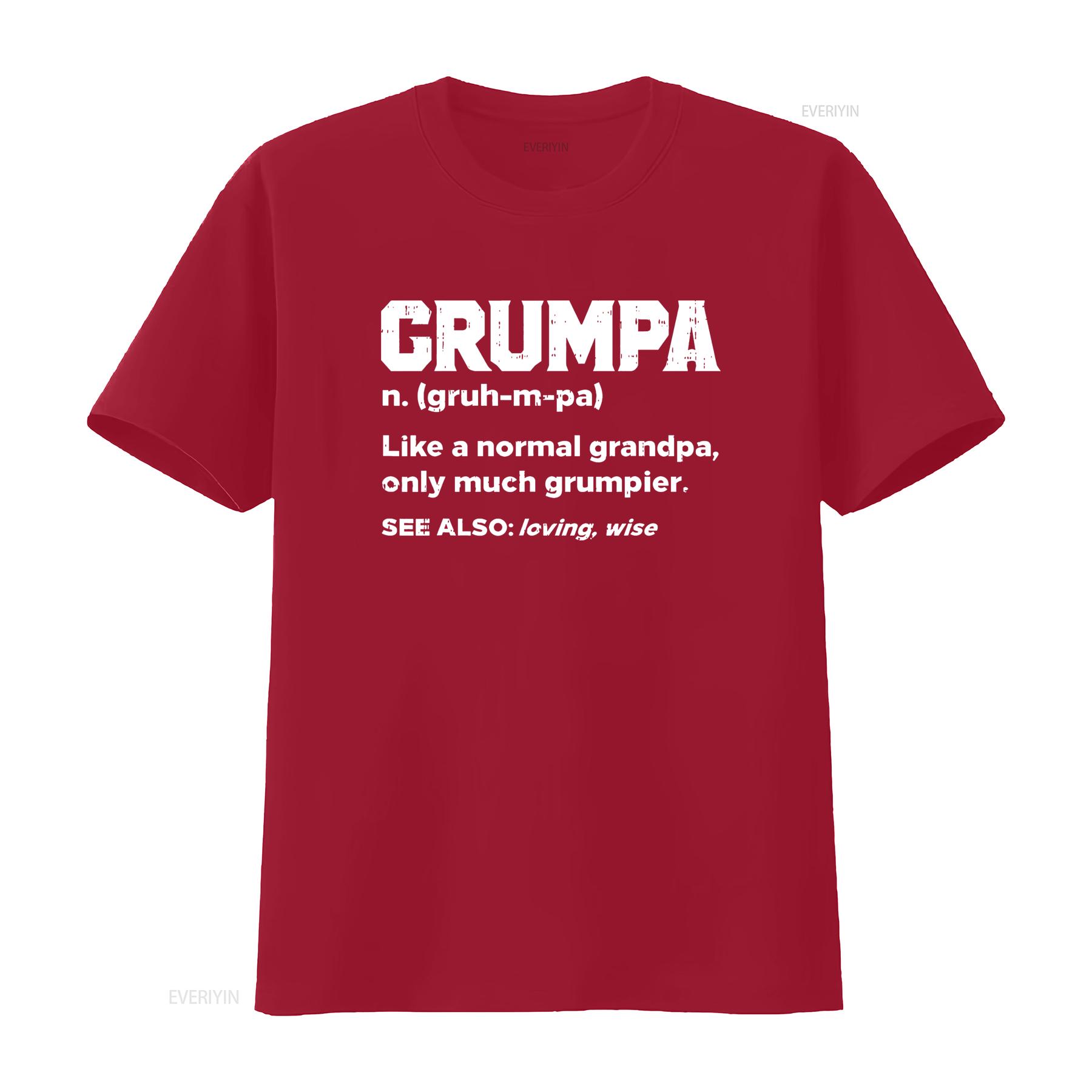 Grumpa Normal Grandpa Grumpier Funny Grandfather Men T Shirt vintage Washed Casual streetwear Stylish homme Slightly fashion S