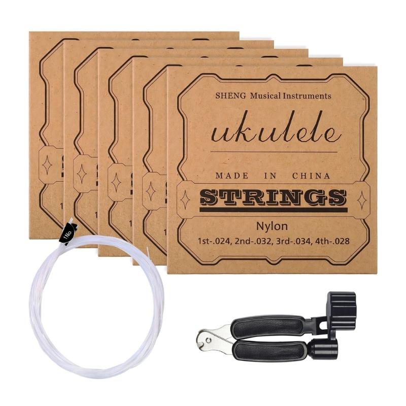 

4 Pack/set Ukulele String Nylon String Replacement Accessory Set for Ukulele Nylon Strings Replacement Parts for Ukelele 1