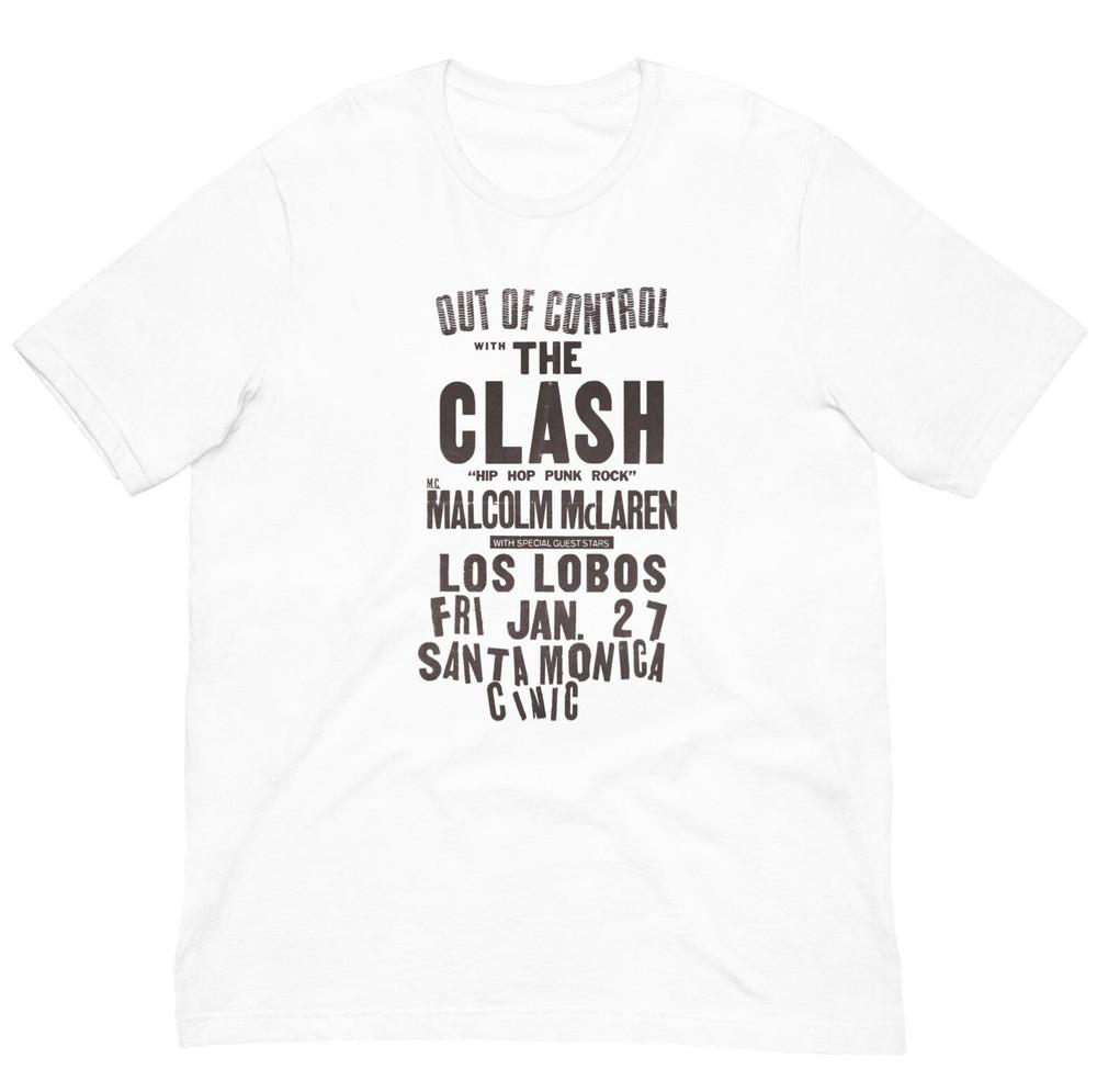 The Clash Punk Flyer Vintage Soft Graphic tshirt Los Lobos Sex Pistols XS3X Unisex T-Shirt XXL