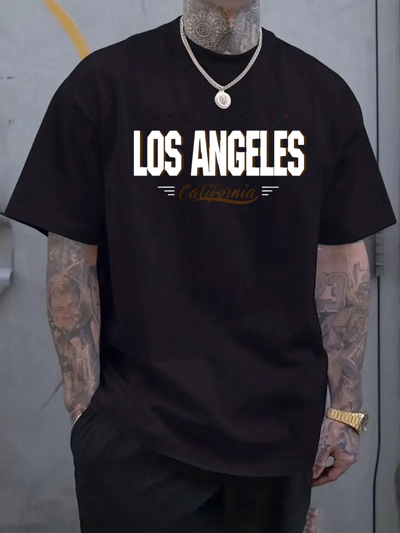 Los Angeles California Graphic T-shirt - Casual Crew Neck M