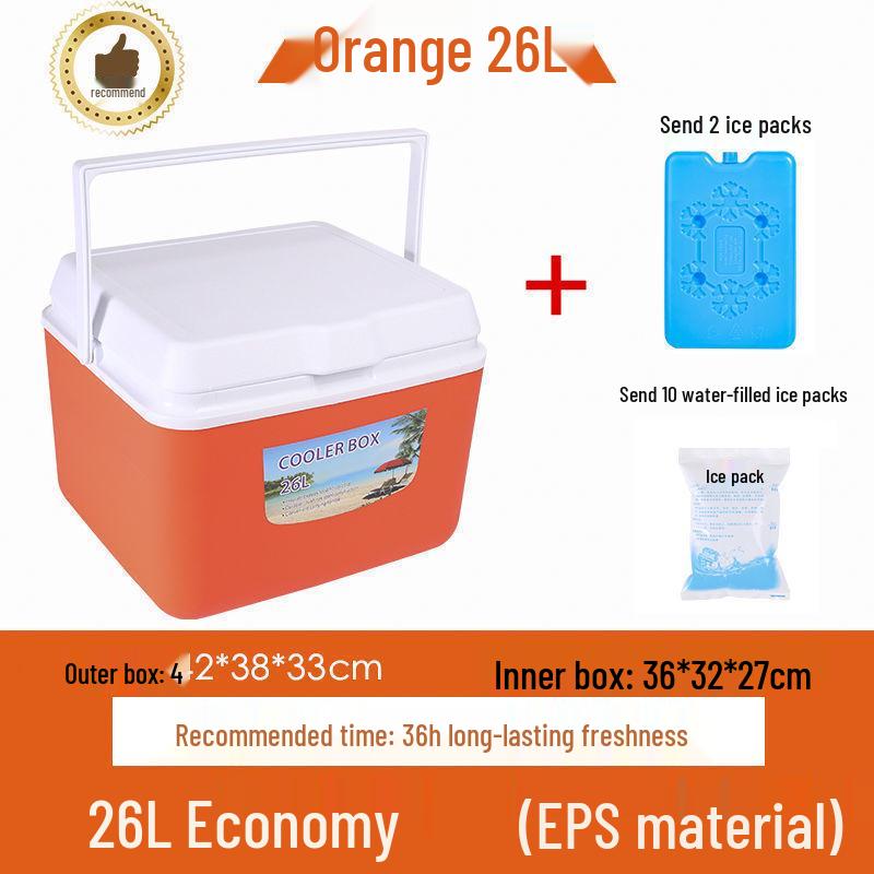 Portable Insulated Cooler - Versatile for Car, Street Stall, Home, or Outdoor Picnic, Available In Small and Large Sizes