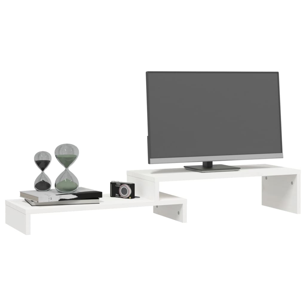 Monitor Stand White (52 101) * 22 * 14 cm Solid Pine Wood