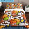 3PCS Basketball Pattern Background 3pcs Bedding,Including 3PCS Duvet Cover And 2pcs Pillowcases Perfect for Christmas,Ideal for Bedroom, Dormitory