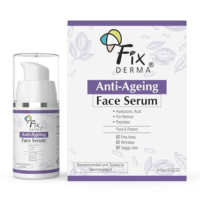Fixderma Hyaluronic Acid Serum for Anti Ageing with Pro Retinol Serum for Face |Fine Lines & Wrinkles | Men & Women | All Skin Types - 15g 15 GM