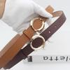 Student Jeans Decorative Pu Belt Women'S Circle Gold Alloy Multi-Colored Belt Women'S