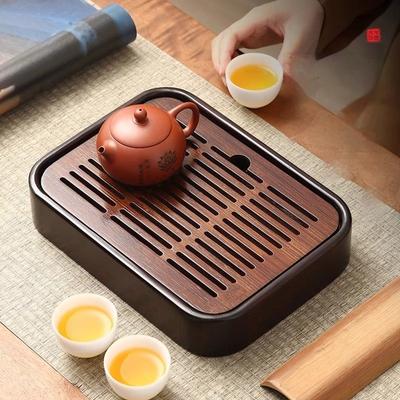 Gianxi New Tea Tray Household Small Dry Brewing And Draining Tea Set Office Tea Table Bamboo Tray Drainage Tea Tray Storage Tray