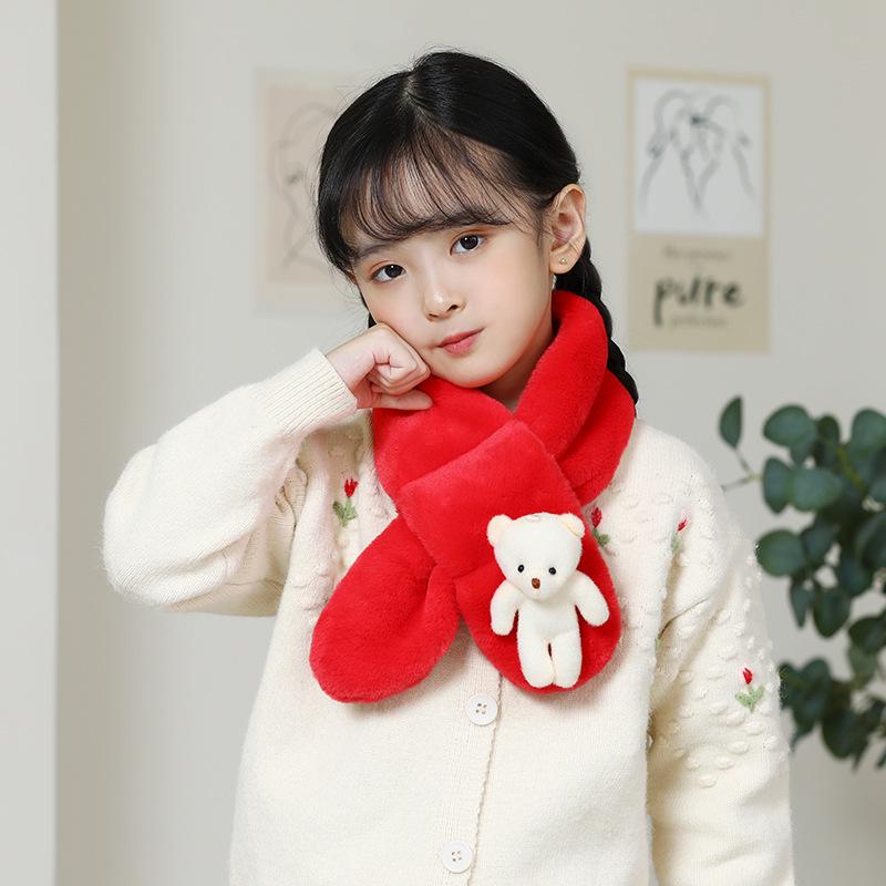 Children's Plush Warm Scarf - Boys & Girls Winter Neck Gaiter, Trendy Christmas Gift for Kindergarteners