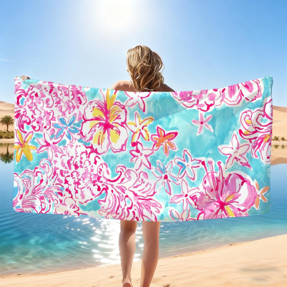 L-Lilly Logo Towel Gift For Travel Gym Sauna Travel Spa Shower Camping Quick Dry Sports P-pulitzer-P Beach Towels Soft Pool