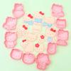 3D Hello Kitty Baking Tool Set Cute Cartoon Cookie Baking Mold Press Cookie Cutter Kitchen Flip Sugar Baking Tools