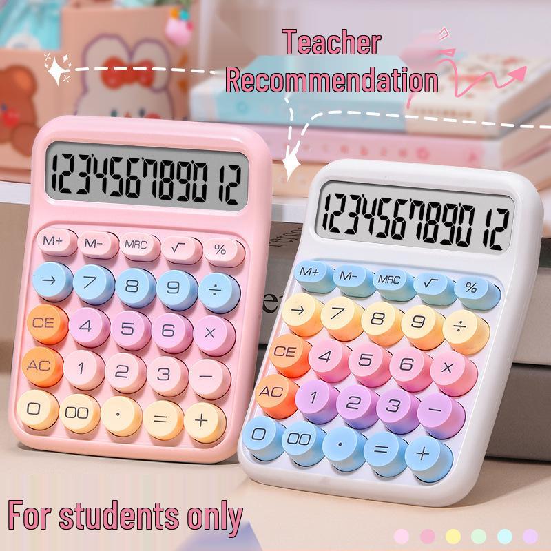 Candy Color Portable Cartoon Calculator for Kids and Office Use