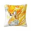 Movie Super Sonic Shadow Square Pillowcase Cushion Cover Pillow Case Throw Pillow Cover for Home Sofa Living Room