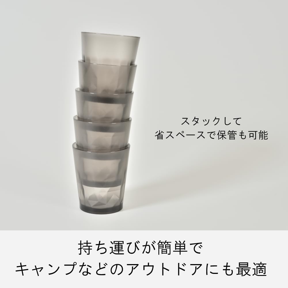 Plakira Unbreakable Glass Tumbler, 250ml, Microwave and Dishwasher Safe, Made in Japan, Perfect for Restaurants, Cafes, Outdoor Activities, Home