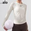 Womens Slim Fit Long Sleeve Yoga Top Quick Dry Breathable Pilates Running Workout