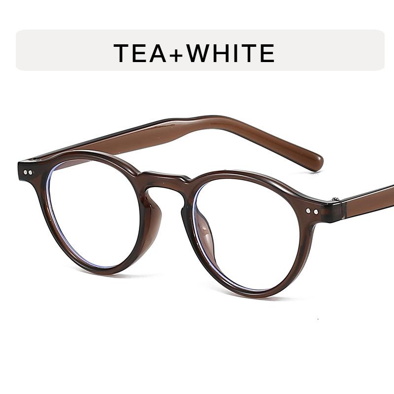 Rivets Decoration Eyeglasses Frames Round Shape Anti Blue Light Women Eyeglasses Korean Stylish Men's Glasses Frames