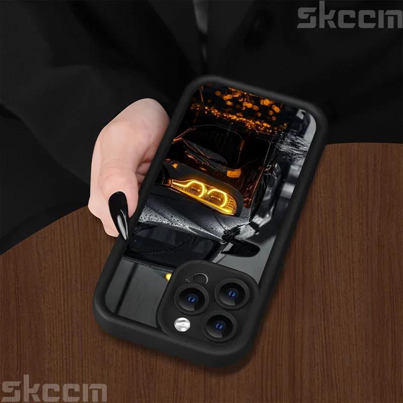 Fashions Car Pattern Silicone Phone Case For iPhone 16 Pro Max 15 14 11 12 13 7 8 16 Plus XS X XR Matte Shockproof Soft Cover