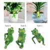 Niedliche Froschfigur Einweihungsgeschenk Moderne Außendekoration Handwerk Blumentopf-Halter für Terrasse Hof Balkon Rasen Zaun