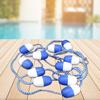 Corda di Sicurezza per Piscina 5m Corda Galleggiante Cima di Corsia Attrezzatura per Piscina (11 Palle)