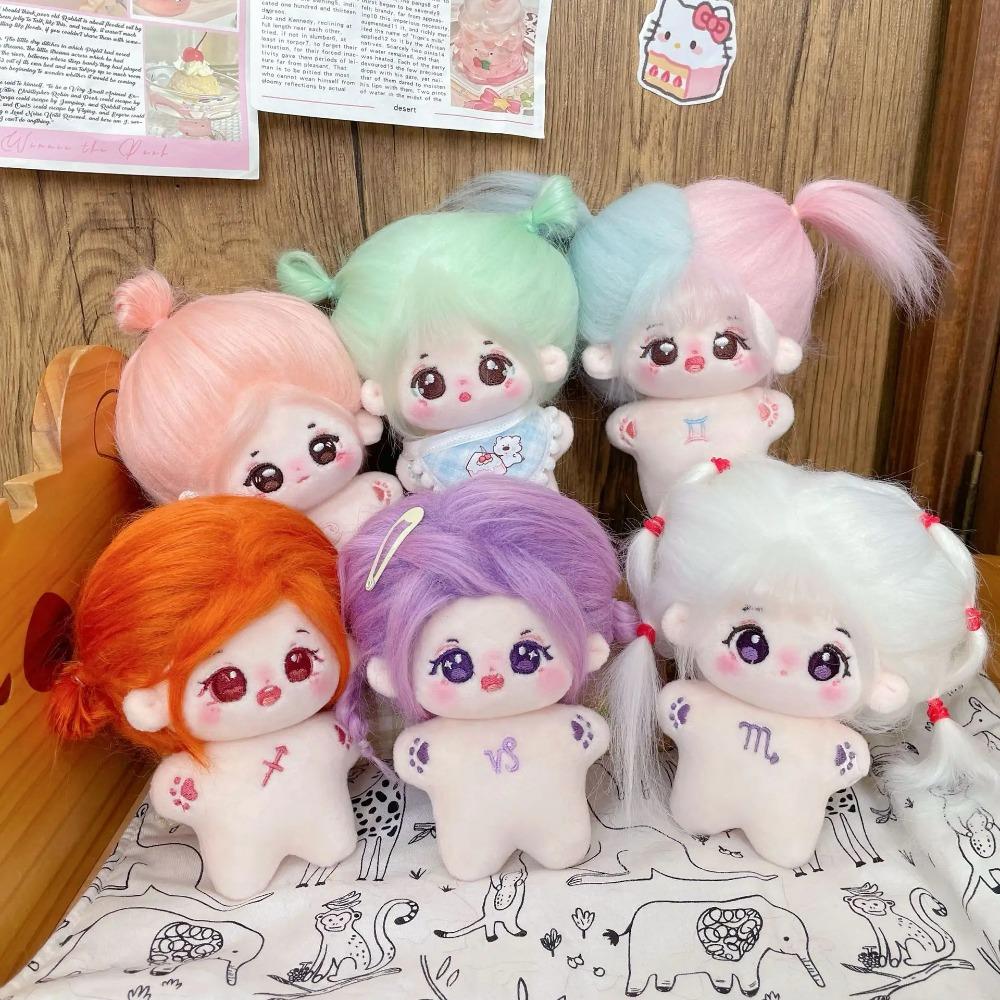 10cm Mini Kawaii Plush Cotton Doll Idol Starfish Body Stuffed Gemini Constellation Dolls Anime Figure Toys Fans Collection Gifts