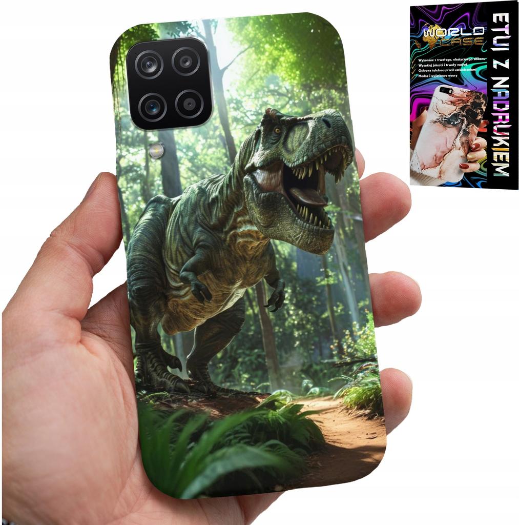 Etui Do Samsung Galaxy A22 5G - Dino Dinozaur Tyranozaur Case + Szkło