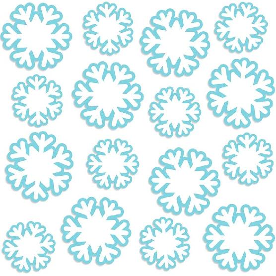 Geyee 100 Pcs Snowflake Cutouts Bulk Winter Bulletin Board Cutouts Decorations Paper Snowflakes DIY Snowflake Accents for Kids Classroom Party