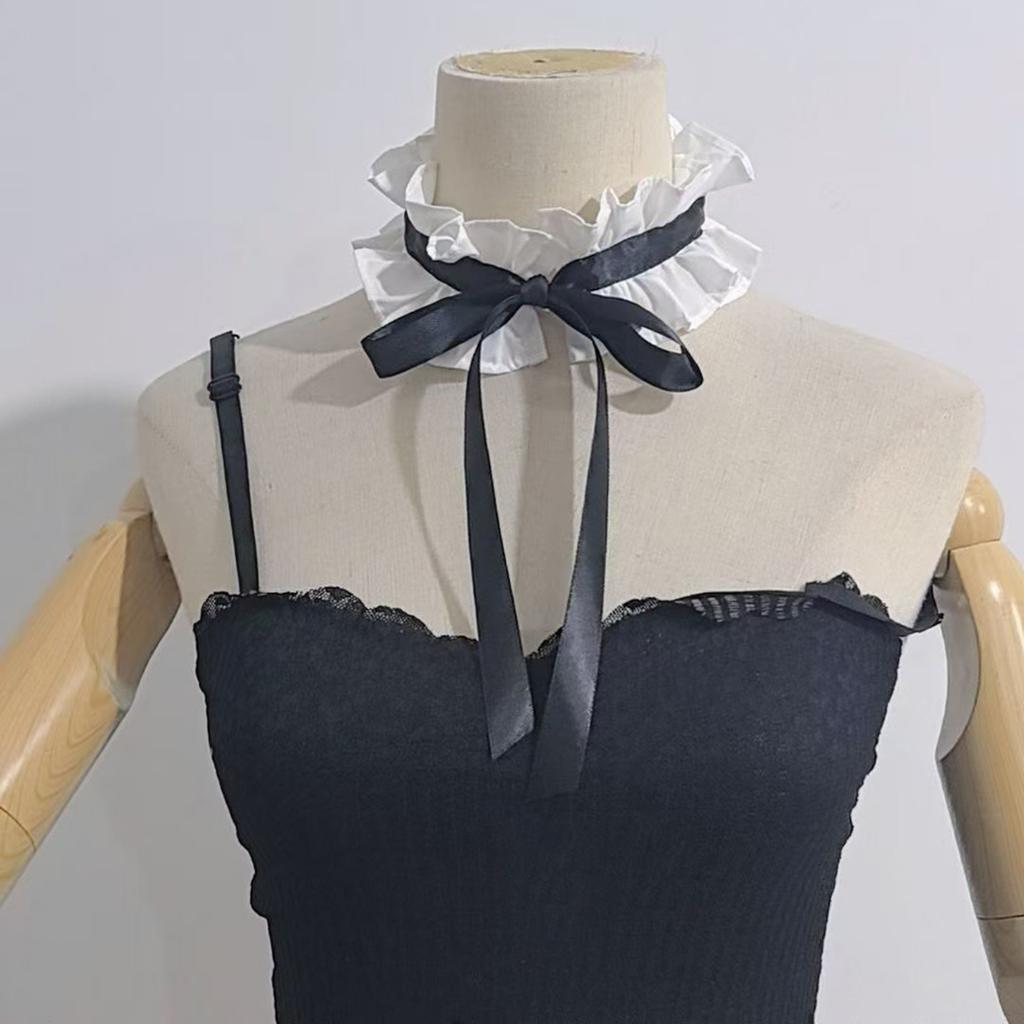 Victorian Ruffled Decorative Collar Lace Cuff Sleeves For Halloween Costume And Cosplay Event Gathering Accessories