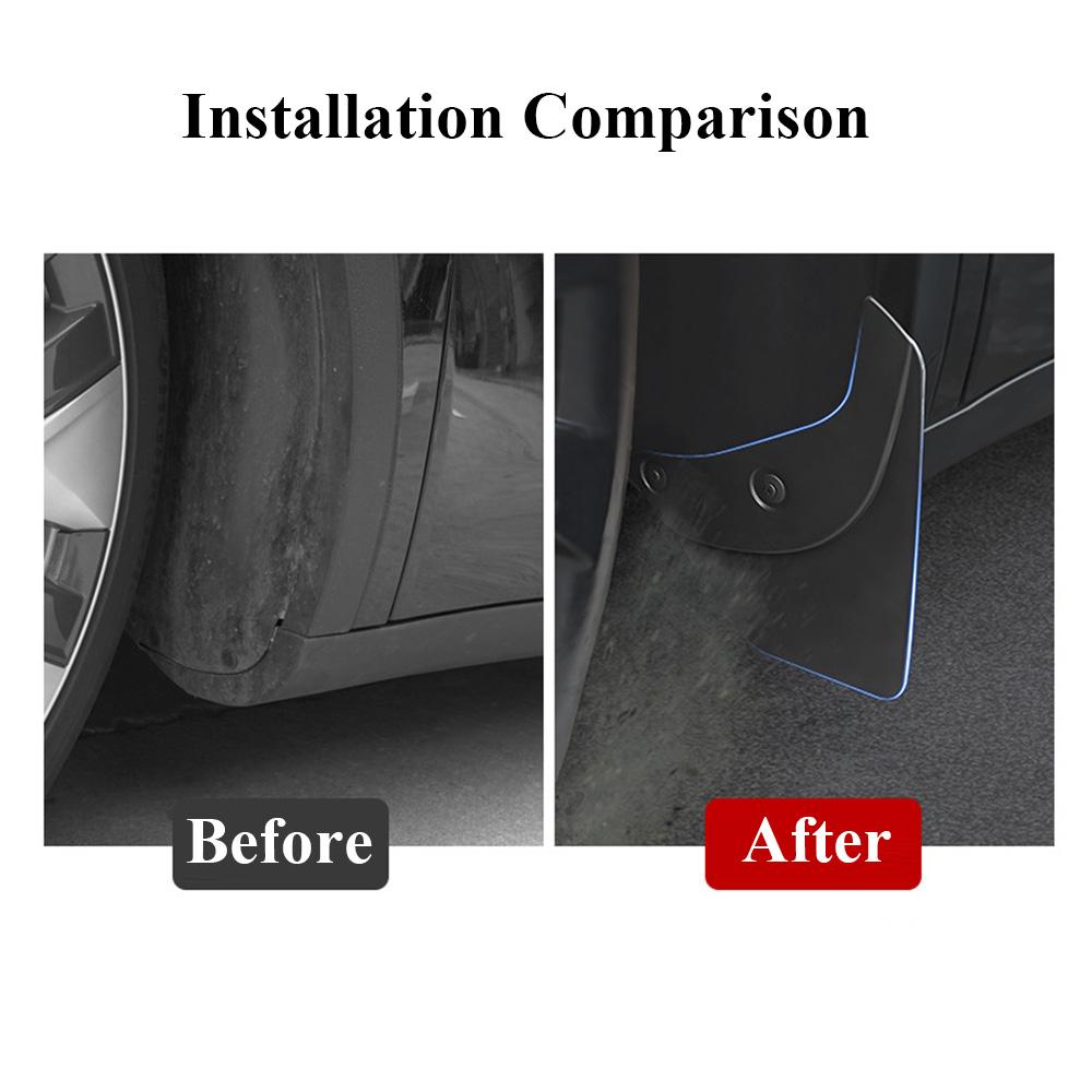 For Tesla Model 3 Model Y -2023 Invisible Mud Fenders Modification Car Exterior Accessories Mudguards