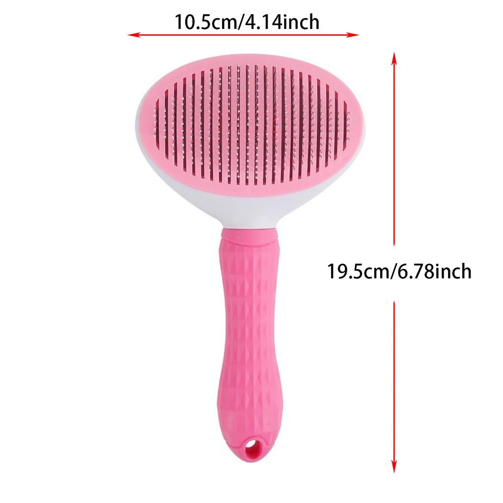 Pet Cleaning Products Universal Buttons For Cats And Dogs Automatic Hair Removal Comb Adjustable Needle Body Anti Slip Handle