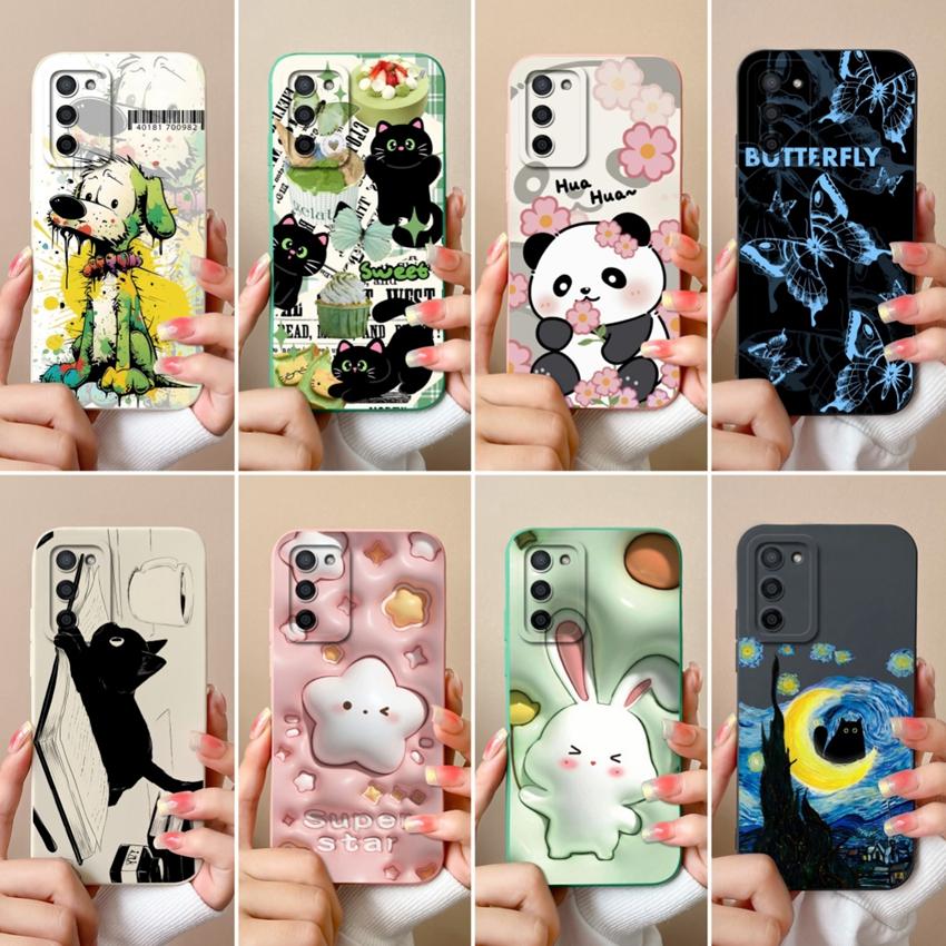 Hülle Für Oppo A56 A57 A58 A59 A60 A72 A75 A78 A79 A83 A91 A92 Handytaschen Niedliches Anime-Haustier-Muster Flüssigsilikon Premium Schutzhülle Für Oppo Capa