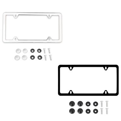 XCLPF OBEY YOUR LUXURY License Plate Frames, 1 Pc 4 Holes Slim Stainless Steel License Plate Frame + Chrome Screw Caps