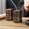 Alloy Square Vertical Incense Burner Home Decorations Small Xiangyun Plum Blossom Incense Burner Indoor Aromatherapy Ornament