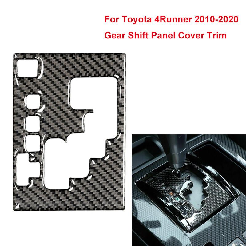 Car Carbon Fiber Gear Shift Panel Cover Trim Stickers Auto Interior Accessories For Toyota 4Runner 2010-2020