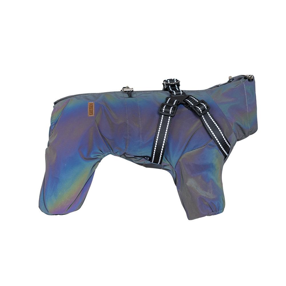 Impermeable para Cachorros de Cuatro Patas para Perros Pequeños y Medianos Se Puede Remolcar Impermeable para Perros Ropa Impermeable para Mascotas Protección Reflectante para Exteriores