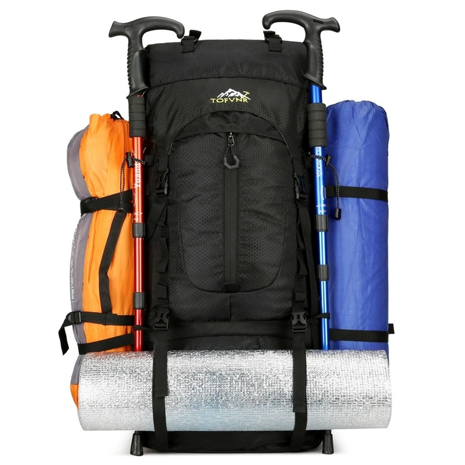 

Outdoor Camping Backpack Multifunctional Large Capacity Waterproof Backpack Mountaineering Folding Hiking Portable Lightweight One Size