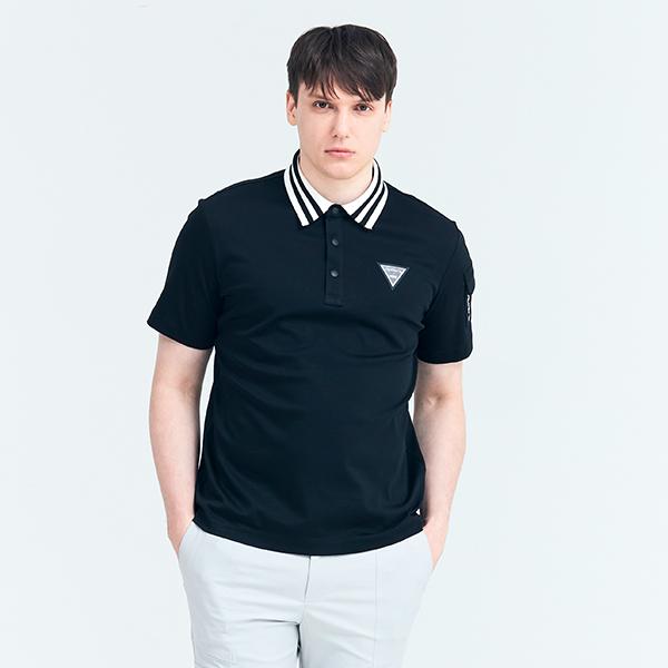 AVAVE Men'S Logo Patch Polo Shirt Black