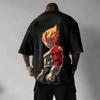 Dragon Ball Anime Vegeta Back Cotton Printed T Shirt Men's and Women's T Shirt Men's Top Sports T Shirt 2026 Summer New Tee